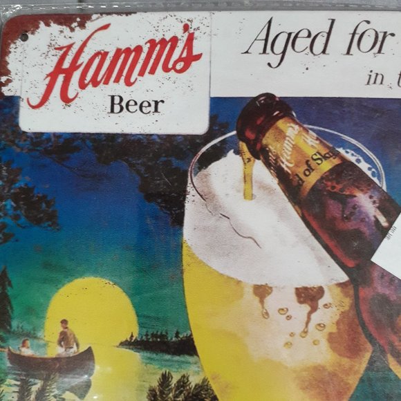 Hamm's Beer tin sign 8x12 Aged for Many Moons Retro Nature design Home Wall Art - Picture 4 of 6